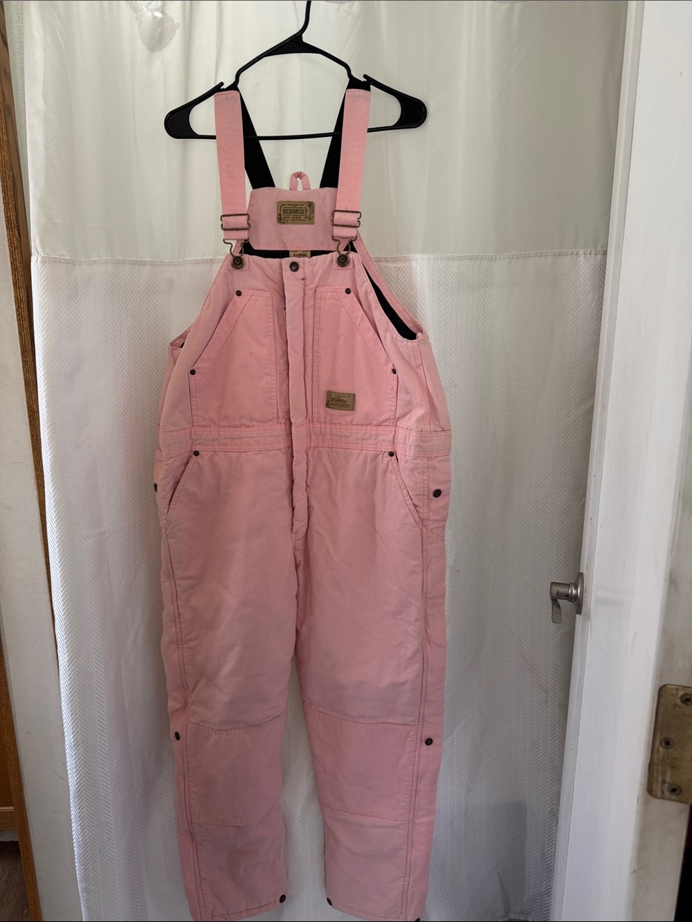 Girls' Pink Insulated Overalls with Adjustable Straps